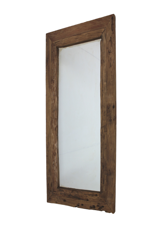 Miroir mural Rustic - 200x100 cm - bois flotté teck